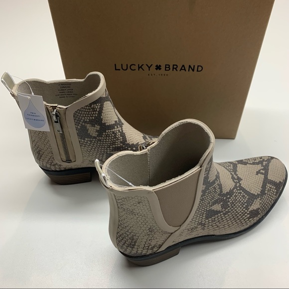 Lucky Brand Shoes - Lucky Brand Snake Print Chinchilla Winter Boots - NEW In Box - Women’s Size 10